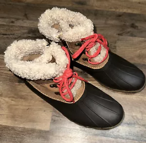 Women’s Sperry Saltwater Alpine Boots Tan Faux Fur - Size Women’s 11 - Picture 1 of 10