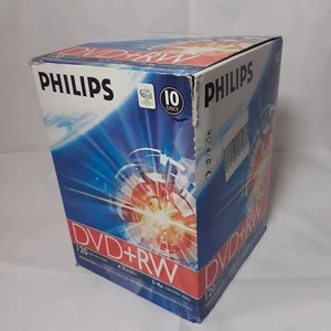 Phillips DVD+RW Blank Disks 120 Minutes 4.7GB 1-4X Speed Brand New And Sealed - Afbeelding 1 van 9