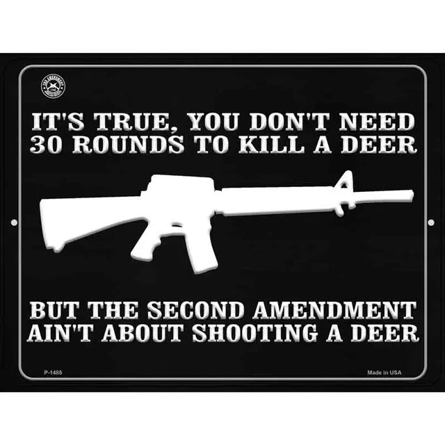 Aint About Shooting A Deer Metal Parking Sign 4.5"x 6" Home Wall Door Garage - Image 1 of 1