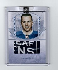 2008-09 ITG Superlative Franchise Patch Blue #36 Ron Ellis/25*
