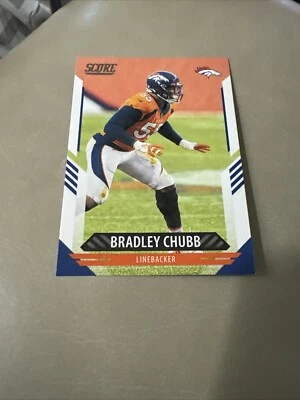 2021 SCORE #222 BRADLEY CHUBB DENVER BRONCOS FOOTBALL - Image 1 of 2