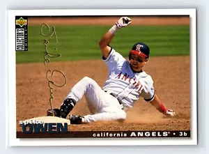 1995 Upper Deck Collector's Choice Gold Signature #93 Spike Owen Angels - Picture 1 of 2