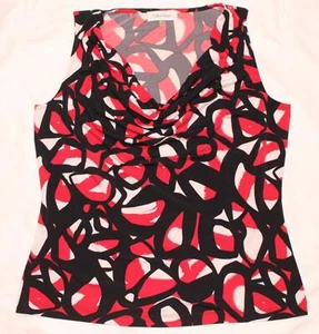 Calvin Klein Women's Sleeveless Multicolor Shirt T55CM63D NWOT Size PM - Picture 1 of 8