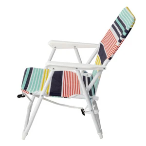 56*60*63cm 100kg Oxford Cloth White Iron Frame Beach Chair Color small size - Picture 1 of 7
