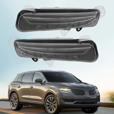 Pair LED Fog Lights Left+Right Side For 2016-2017 Lincoln MKX Fog Lamps LH+RH Foto 1 de 4
