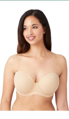 Wacoal Red Carpet Strapless Convertible Bra Womens Size 38DD Beige Brand New - Image 1 of 4
