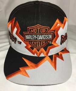 Seltene Vintage 1990er 1980er Jahre Harley Davidson Jagged Edge Shockwave Mütze Made in Korea - Bild 1 von 11