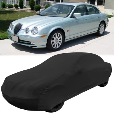 Full Car Cover Stain Stretch Dust-proof Custom Black For Jaguar S-Type 2000-2008 - image 1 of 4