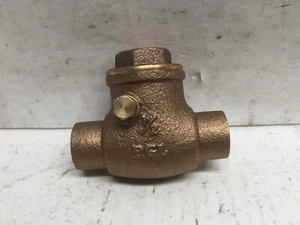"Válvula de retención oscilante de latón con conexión de sudor PGL 1/2"" 200 WOG" - Imagen 1 de 4