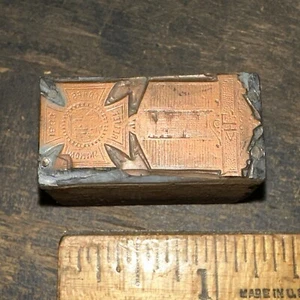 Print Block “ Women’s Relief Corps 1883 “ Copper Face Rare!! - Picture 1 of 9