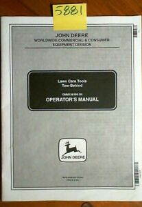 John Deere Thatcherator Plug Spiker Aerator Spreader Lawn Roller Operator Manual