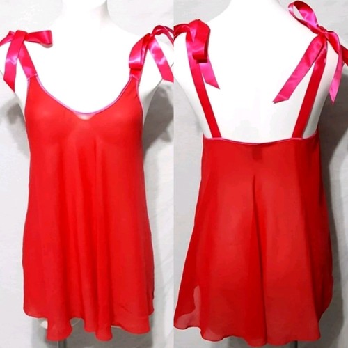 UNDERCOVER Victoria’s Secret Sexy Rosso Lingerie Slip Abito Medio Nastro Cravatta Strap Pigiama