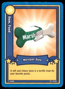 2007 Ganz Webkinz Series 1 Card Marzipan Bone #62
