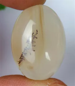 25x18x7mm Natural Scenic Dendritic Agate Oval Cab Cabochon BV66729 - Picture 1 of 3