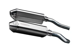 Honda ST1300 Delkevic Slip On 13" Stainless Steel Tri-Oval Muffler Exhaust 03-15 - Picture 1 of 3