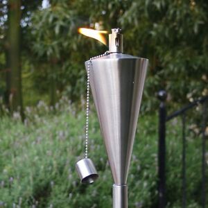 2x Brand new Boxed Garden Fire Torch - Oil / Paraffin Lantern - 115cm tall 