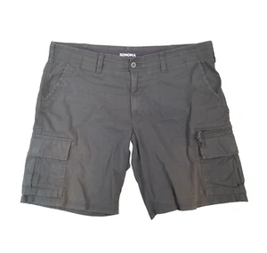 Sonoma Flexwear cargo hiking shorts mens 40 x 9.5 dark gray comfort waist - Picture 1 of 20