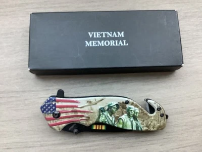8" Vietnam War Veterans Memorial Commemorative  Knife - US Military - Army - Image 1 of 4