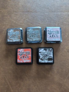 Ranger Tim Holtz Distress Oxide Ink Pads Lot Of 5  Colors In The Description  - Picture 1 of 6