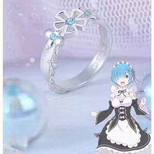 Re: Zero - Starting Life in Another World Ring Rem S925 Silver Birthday Anime - Picture 1 of 6