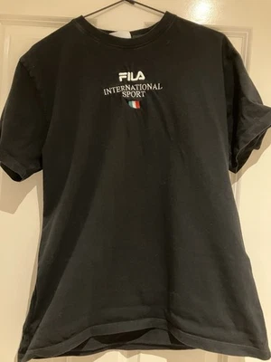 Fila Italian Flag Black T Shirt  medium  - Image 1 of 2