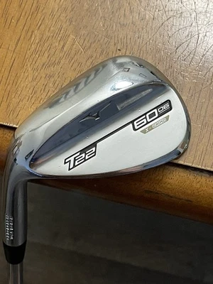 Mizuno Left Handed T22 Chrome Wedge 60°-6 X Grind S400 Dynamic Gold - Image 1 of 4