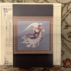 LAVENDER AND LACE COUNTED CROSS STITCH CHART- ANGEL OF SPRING - Picture 1 of 2