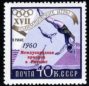 👉 RUSIA (🅤🅢🅡) 1960 RICCIONE SC#2369 MLH CV$10,00 DEPORTES, OLÍMPICOS - Imagen 1 de 1