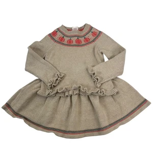 Completo maglia Cynthia Rowley bambino ragazza taglia XS 4 autunno zucca maglione gonna - Foto 1 di 7