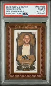 🔥📈2024 Allen & Ginter Tim Robinson Mini Auto🔥 Chair Company, Detroiters, PSA! - Imagen 1 de 2
