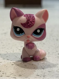 Littlest Pet Shop #2362 Kitten Cat Pink Glitter LPS Hasbro 2008 Authentic - Picture 1 of 5