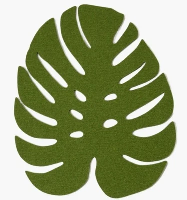Graf Lantz Merino Fieltro Lana Monstera Hoja Trivet Medio Loden Verde (NUEVO) Foto 1 de 2