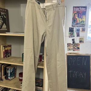 De Colección Polo Ralph Lauren Hombres 32x32 Pantalones Beige Caqui Negocios Informales Raro Años 90 Y2K - Imagen 1 de 5