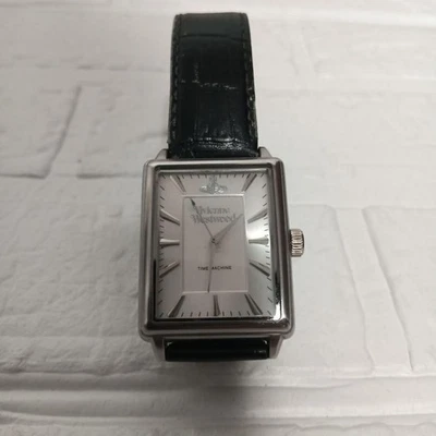 Vivienne Westwood Watch Silver Dial Black Strap Used Vintage Authentic - Image 1 of 4