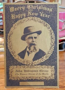 JOHN ROBINSON'S Pioneer Circus of the World MERRY CHRISTMAS Happy New Year CARD - Picture 1 of 8