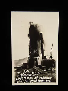 MAMMOTH OIL CO. ECHTFOTO POSTKARTE RPPC SCHIEFER ÖLQUELLE TEEKANNE WY SINCLAIR GAS - Bild 1 von 7