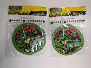 Teenage Mutant Ninja Turtles 8' Happy Birthday Banner TMNT Lot Of 2 New/Sealed - Picture 1 of 3