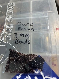 dark brown glass beads for fly tying - Picture 1 of 1