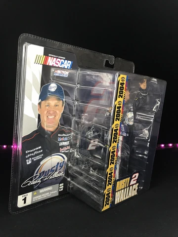 Rusty Wallace NASCAR Action Figure by McFarlane NIP NIB Series 1 2004 Sealed Cover