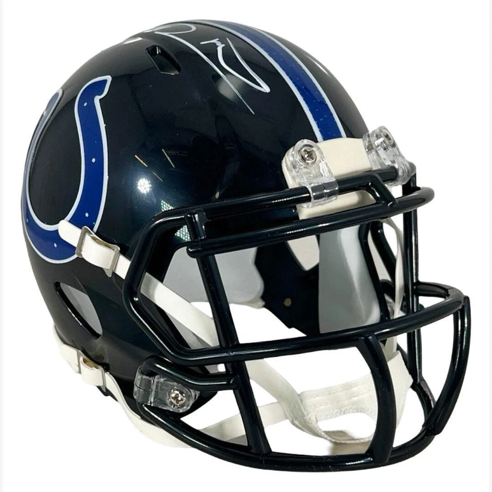 Mini casco de fútbol americano firmado por Robert Mathis Indianapolis Colts Alt 2023 (JSA) Foto 1 de 3