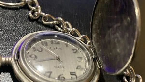 COLIBRI of London DARK SILVERTONE GRAY FACE POCKET WATCH, Living History Reenact - Picture 1 of 16