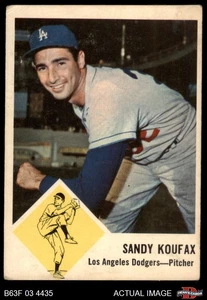 1963 Fleer #42 Sandy Koufax Dodgers HOF MVPw CYAw 2 - GOOD - Picture 1 of 9
