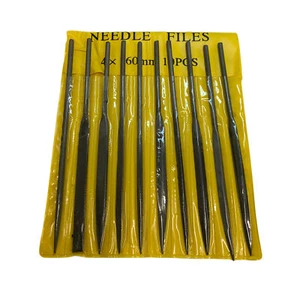 10PC NEEDLE FILE SET 160MM LONG VARIOUS TYPES SECOND CUT FINE WORK RDGTOOLS - Picture 1 of 1