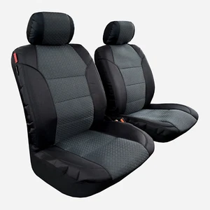 Seat Covers For Hyundai i30 GD PD 2012 - 2019 Front Canvas Jacquard BLACK WEAVE - Picture 1 of 5