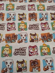 Animal Crossing New Horizons Kids Springs Creative Fabric Cotton 27" x 44" - Picture 1 of 7