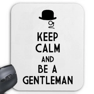 MOUSEPAD (MAUSPAD) KEEP CALM AND BE A GENTLEMAN YOLO SWAG SPASS PARTY KULT RETRO - Photo 1/1