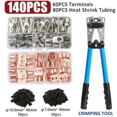 280PCS Car Copper Lug Ring Terminals Cable Electrical Wire Crimp Connectors Kit - Image 1 of 4