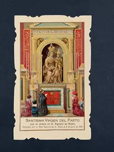 carta sacra cromolitografia santino immagine pieuse "VERGINE DEL PARTO" - Foto 1 di 2