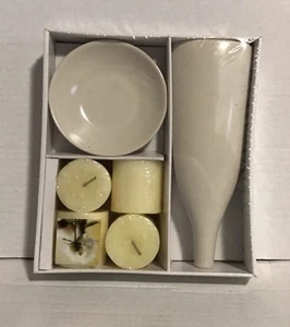  Ikea Glittra Candles with Candle Holder & Incense Holder White Gift Set - Picture 1 of 2
