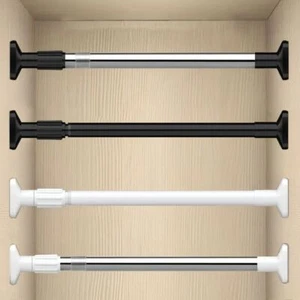 Stainless Steel Shower Curtain Poles No Drill Support Rod Balcony - Picture 1 of 13